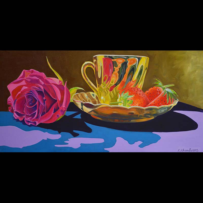 Rosalind’s tea cup, oil on canvas